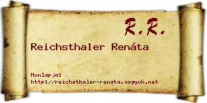Reichsthaler Renáta névjegykártya